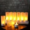 Déstockage Lot De 12 Bougie LED Rechargeable Bougie Électrique LED Flamme Vacillante Avec Station De Charge Décoration Pour Noël Anniversaire Mariage Dîner Votive Table Café Bar Restaurant Hôtel -Lemax Decor Magasin 71843580 1