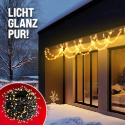 Monzana Guirlande Lumineuse 200/400/600 LED Illumination Intérieur Extérieur Guirlande De Noël éclairage Décoration -60m Warmweiß - Schwarzes Kabel (de) -Lemax Decor Magasin 72218187 3