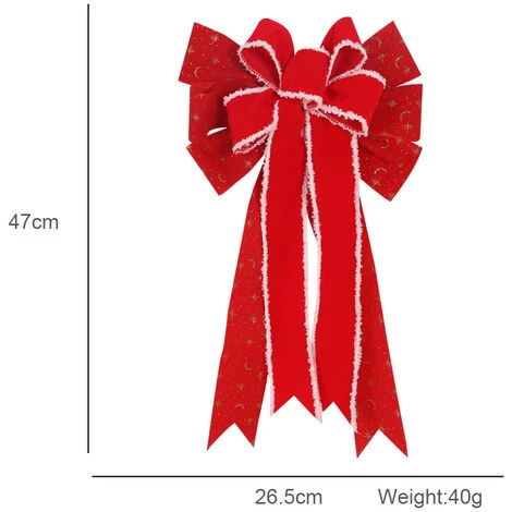 Nœuds Décoratifs De Noël, Couronne De Noël, Pour Arbre De Noël, Décoration De La Maison A 4 Nœuds Décoratifs De Noël, Couronne De Noël, Pour Arbre De Noël, Décoration De La Maison A – Image 2