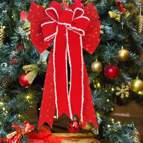 Nœuds Décoratifs De Noël, Couronne De Noël, Pour Arbre De Noël, Décoration De La Maison A 5 Nœuds Décoratifs De Noël, Couronne De Noël, Pour Arbre De Noël, Décoration De La Maison A – Image 3