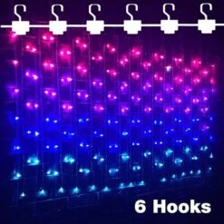 Rideau Lumineux à Brancher Intérieure, 1.5 X 1.0m LED Guirlande Lumineuse Rideau 192LEDs, 8 Modes D'Eclairage, Decoration De Fenêtre, Chambre, Noël, Mariage (Etanche IP44) - ST0019 11 Rideau Lumineux à Brancher Intérieure, 1.5 X 1.0m LED Guirlande Lumineuse Rideau 192LEDs, 8 Modes D'Eclairage, Decoration De Fenêtre, Chambre, Noël, Mariage (Etanche IP44) - ST0019 -Lemax Decor Magasin 72877401 5