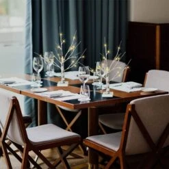 Lampe De Table En Forme De Bouleau De 45 Cm - Bouleau De Table Avec 18 LED Blanches Chaudes - À Piles - Pour La Maison, Une Fête, Un Mariage, Pâques, Noël - ST0002 11 Lampe De Table En Forme De Bouleau De 45 Cm - Bouleau De Table Avec 18 LED Blanches Chaudes - À Piles - Pour La Maison, Une Fête, Un Mariage, Pâques, Noël - ST0002 -Lemax Decor Magasin 72877403 5