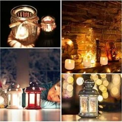 RHAFAYRE 24 Pièces Bougies à LED, LUNSY Bougies Chauffe Plat Sans Flamme, Bougie Electrique Vacillante Décoration D'ambiance Intérieure & Extérieure Pour Noël, Pâques, Mariage, Fête (piles Incluses) -Lemax Decor Magasin 74563840 4