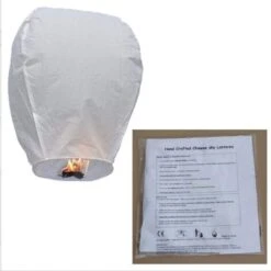 Déstockage Lanternes Chinoises Du Ciel Lanternes De Souhaits Lanterne En Papier Faite À La Main Lanterne Volante Biodégradable Respectueuses De Lenvironnement Pour Noël Mariages Et Fêtes Lot De 10 -Lemax Decor Magasin 75457755 5