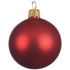 Boule De Noël Rouge Mat Ø10 Cm