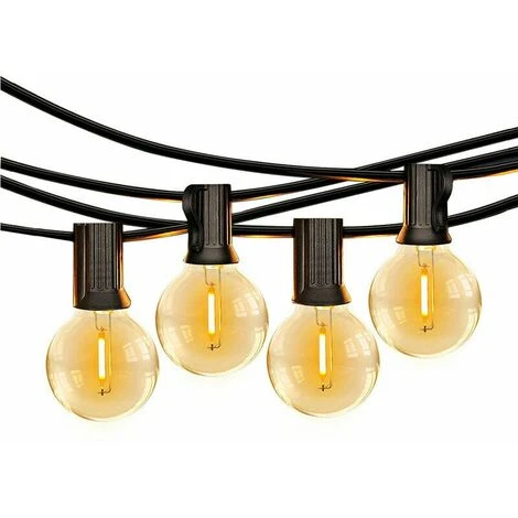 Guirlande Lumineuse D'extérieur, 18M LED Colorées, étanche, Peut être Connectée à Des Guirlandes Décoratives, Convient Pour Le Jardin, La Fête, Le Gala, La Terrasse, Noël, Blanc Chaud 4 Guirlande Lumineuse D'extérieur, 18M LED Colorées, étanche, Peut être Connectée à Des Guirlandes Décoratives, Convient Pour Le Jardin, La Fête, Le Gala, La Terrasse, Noël, Blanc Chaud – Image 2