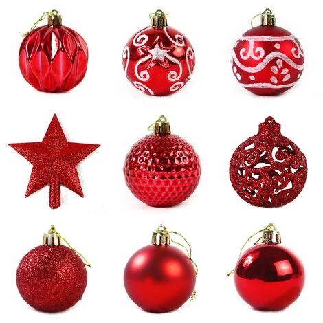 SVKBJROY Boules De Noël,100Pcs Boules Pour Sapin De Noël Rouge Kit Décorations Pour Sapin Noël En Plastique Décorations Pour La Maison Décorations De Vacances--3cm/4cm/6cm 6 SVKBJROY Boules De Noël,100Pcs Boules Pour Sapin De Noël Rouge Kit Décorations Pour Sapin Noël En Plastique Décorations Pour La Maison Décorations De Vacances--3cm/4cm/6cm – Image 4