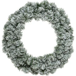 Couronne De Noël Royal Vert Enneigé 60 Cm
