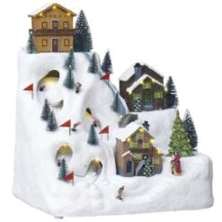 Village De Noël Lumineux Et Musical Piste De Ski