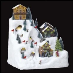 Village De Noël Lumineux Et Musical Piste De Ski -Lemax Decor Magasin 76639586 3
