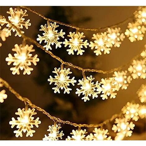 Guirlande Lumineuse,Flocon De Neige Guirlande Lumineuse,6M 40 LED Lumières De Noël Intérieur Et Extérieure,pour Décoration Maison Fête,guirlande Noel,décoration Sapin De Noël,fairy Lights 3 Guirlande Lumineuse,Flocon De Neige Guirlande Lumineuse,6M 40 LED Lumières De Noël Intérieur Et Extérieure,pour Décoration Maison Fête,guirlande Noel,décoration Sapin De Noël,fairy Lights