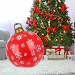 Boules De Noël, 60cm Boule Gonflable De Noël Ornements De Boule De Noël Boules De Noël Décoration Boules Suspendues De Noël Pour Cadeau De Fête De Noël Vacances Extérieur Cour Festival Décor -Lemax Decor Magasin 76663050 5