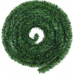 4cm5.5 Décoration De Guirlande De Noël, Non éclairé Guirlande Artificielle De Pin Vert Guirlande Douce De Vacances Pour Les Décorations De Guirlandes De Fête De Noël En Plein Air