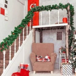 4cm5.5 Décoration De Guirlande De Noël, Non éclairé Guirlande Artificielle De Pin Vert Guirlande Douce De Vacances Pour Les Décorations De Guirlandes De Fête De Noël En Plein Air -Lemax Decor Magasin 76663174 5