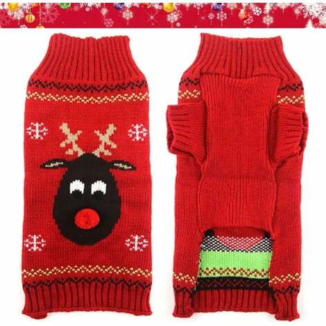 Pull-Overs Pour Chiens, Pull D'hiver Pour Chien, Pull Motif De Noël - Manteau Tricoté Pour L’hiver - Vêtement Pour Animal De Compagnie - Pull Tendance - Cadeau Pour Chien, XS 4 Pull-Overs Pour Chiens, Pull D'hiver Pour Chien, Pull Motif De Noël - Manteau Tricoté Pour L’hiver - Vêtement Pour Animal De Compagnie - Pull Tendance - Cadeau Pour Chien, XS – Image 2