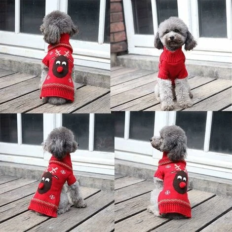 Pull-Overs Pour Chiens, Pull D'hiver Pour Chien, Pull Motif De Noël - Manteau Tricoté Pour L’hiver - Vêtement Pour Animal De Compagnie - Pull Tendance - Cadeau Pour Chien, XS 6 Pull-Overs Pour Chiens, Pull D'hiver Pour Chien, Pull Motif De Noël - Manteau Tricoté Pour L’hiver - Vêtement Pour Animal De Compagnie - Pull Tendance - Cadeau Pour Chien, XS – Image 4