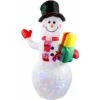 1.5m De Haut Bonhomme Neige Noël Gonflable, Géante Décoration Avec Lumières LED Pour Intérieur Extérieur Cour Récréation Jardin Décorations Fête Nouvel An Multicolore -Lemax Decor Magasin 76663352 1
