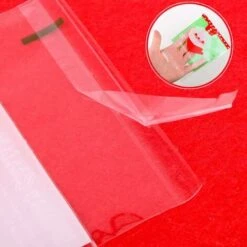400pcs Sachet Bonbon Noël Sacs De Cadeau Plastique Sachets Dragée Transparent Pour Boulangerie Chocolat Gâteau Biscuit Anniversaire Mariage Fête -Lemax Decor Magasin 76663448 3