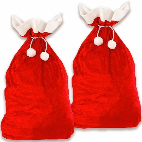 Hotte De Père Noël - 2 Grand Sac Cadeau De Noel Rouge En Velour Sacs Cadeaux Rouge Et Blanc Deguisement Pour La Fête De Noel 3 Hotte De Père Noël - 2 Grand Sac Cadeau De Noel Rouge En Velour Sacs Cadeaux Rouge Et Blanc Deguisement Pour La Fête De Noel