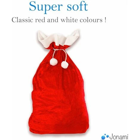 Hotte De Père Noël - 2 Grand Sac Cadeau De Noel Rouge En Velour Sacs Cadeaux Rouge Et Blanc Deguisement Pour La Fête De Noel 4 Hotte De Père Noël - 2 Grand Sac Cadeau De Noel Rouge En Velour Sacs Cadeaux Rouge Et Blanc Deguisement Pour La Fête De Noel – Image 2
