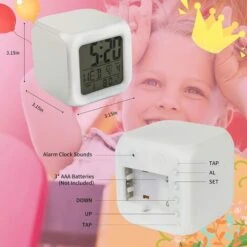 Réveil Pour Enfants, Garçon Fille Réveil Numérique Avec Veilleuse LED Sept Couleurs Et Fonction De Réveil Pour L'école, Cadeaux D'anniversaire, Noël 10 Réveil Pour Enfants, Garçon Fille Réveil Numérique Avec Veilleuse LED Sept Couleurs Et Fonction De Réveil Pour L'école, Cadeaux D'anniversaire, Noël -Lemax Decor Magasin 77805803 4