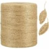 300m Corde De Chanvre Naturel, 1mm Fine Corde Brune Pour L'artisanat, Crochet, Emballage Cadeau, Jardinage Et Décoration De Noël -Lemax Decor Magasin 78422785 1