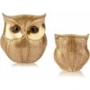 Statue Hibou Decoration Figurine Chouette Statu Decoratif Statue Decoration Interieur Animal Or Sculpture Moderne Résine Statuette Est Un Cadeau De Noël -Lemax Decor Magasin 78695513 1