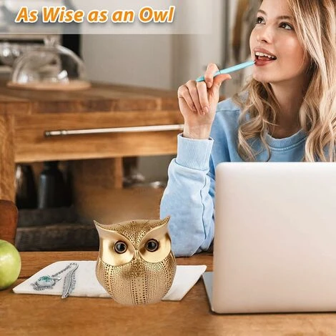 Statue Hibou Decoration Figurine Chouette Statu Decoratif Statue Decoration Interieur Animal Or Sculpture Moderne Résine Statuette Est Un Cadeau De Noël 4 Statue Hibou Decoration Figurine Chouette Statu Decoratif Statue Decoration Interieur Animal Or Sculpture Moderne Résine Statuette Est Un Cadeau De Noël – Image 2