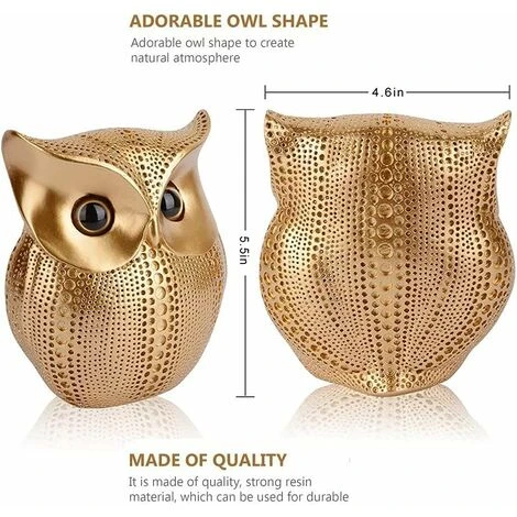 Statue Hibou Decoration Figurine Chouette Statu Decoratif Statue Decoration Interieur Animal Or Sculpture Moderne Résine Statuette Est Un Cadeau De Noël 6 Statue Hibou Decoration Figurine Chouette Statu Decoratif Statue Decoration Interieur Animal Or Sculpture Moderne Résine Statuette Est Un Cadeau De Noël – Image 4