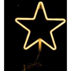 1pc Lumière LED Néon En Forme D'étoile,Veilleuse Murale Enseigne Au Néon Opérée Par USB Ou Piles,cadeau De Noël,Studios,Fêtes, Bars, Noël, Chambres D'enfants,Salons