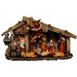 Crèche De Noël Lumineuse 11 Santons 3 LED