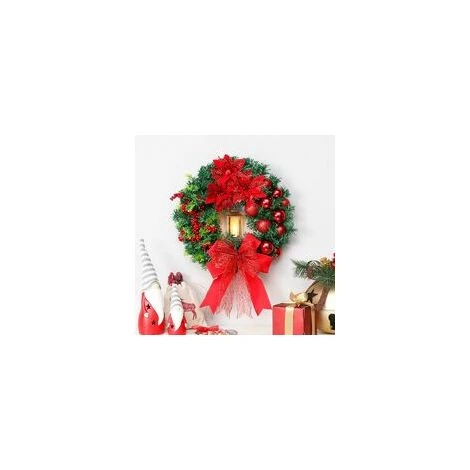 Couronne De Noël Nouvel Ornement De Noël Pendentif Porte Suspendue Guirlande De Noël Ornement Avec Lumières 7 Couronne De Noël Nouvel Ornement De Noël Pendentif Porte Suspendue Guirlande De Noël Ornement Avec Lumières – Image 5