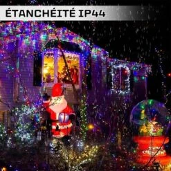 Guirlande Lumineuse Extérieure, 10M 100 LED Guirlande Lumineuse Sapin Multicolore Avec 8 Modes, étanche IP44 Pour Chambre Balcon, Jardin, Galustrade, Noël, Intérieur Extérieur Décoration - Multicolore -Lemax Decor Magasin 81385541 3