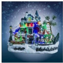 Parc D'attraction De Noël Motorisé Et éclairé LED - Décoration Village De Noël - Livraison Gratuite