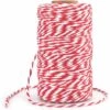 100M Ficelle Rouge Et Blanche Corde De Noël Rouge Ficelle De Noël Rouge Ficelle De Coton Durable Pour La Cuisson, Les Bouchers, Les Bricolages, L'emballage De Cadeaux De Noël HA -Lemax Decor Magasin 86067613 1
