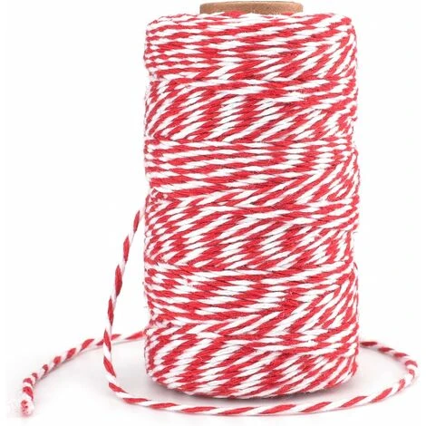 100M Ficelle Rouge Et Blanche Corde De Noël Rouge Ficelle De Noël Rouge Ficelle De Coton Durable Pour La Cuisson, Les Bouchers, Les Bricolages, L'emballage De Cadeaux De Noël HA 3 100M Ficelle Rouge Et Blanche Corde De Noël Rouge Ficelle De Noël Rouge Ficelle De Coton Durable Pour La Cuisson, Les Bouchers, Les Bricolages, L'emballage De Cadeaux De Noël HA
