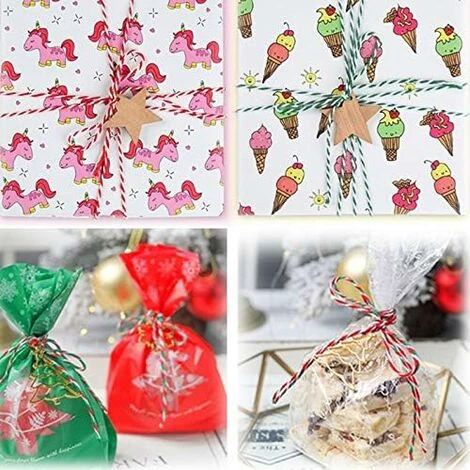 100M Ficelle Rouge Et Blanche Corde De Noël Rouge Ficelle De Noël Rouge Ficelle De Coton Durable Pour La Cuisson, Les Bouchers, Les Bricolages, L'emballage De Cadeaux De Noël HA 7 100M Ficelle Rouge Et Blanche Corde De Noël Rouge Ficelle De Noël Rouge Ficelle De Coton Durable Pour La Cuisson, Les Bouchers, Les Bricolages, L'emballage De Cadeaux De Noël HA – Image 5