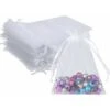Lot De 100 Pochettes à Bijoux Avec Cordon De Serrage Pour Fête De Mariage, Cadeau De Faveur De Noël, Pochettes Blanches Avec Cordon De Serrage Pour Fête De Mariage, 7,5 X 10 Cm