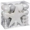 Kit De Décoration De Sapin De Noël Aspen Blanc / Argent