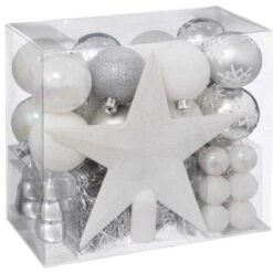 Kit De Décoration De Sapin De Noël Aspen Blanc / Argent
