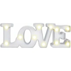 Veilleuse Lovely LED Lampe De Chevet Blanc Chaud Lumière De Nuit Pour Ambiance Soirée Cadeau Anniversaire Cadeaux De Noël (LOVE)