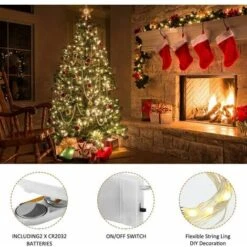 Guirlande Lumineuse LED 3m 30 LEDs à Piles Fil De Cuivre Imperméable Guirlande Lumineuse Pour Fête De Mariage Noël DIY Décoration Intérieure Extérieure, Blanc Chaud, Lot De 8 9 Guirlande Lumineuse LED 3m 30 LEDs à Piles Fil De Cuivre Imperméable Guirlande Lumineuse Pour Fête De Mariage Noël DIY Décoration Intérieure Extérieure, Blanc Chaud, Lot De 8 -Lemax Decor Magasin 89329664 3