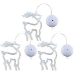 3 Lumières De Ventouse De Décoration De Fenêtre De Noël
