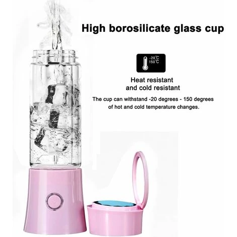 Portable Mixeur Juice Blender, Milk-Shake, Jus De Fruits Et Légumes,Mixer,480ml, Sans BPA,Mini USB Blender Des Smoothies,100W,Noël Cadeau Pour La Famille(rose) 5 Portable Mixeur Juice Blender, Milk-Shake, Jus De Fruits Et Légumes,Mixer,480ml, Sans BPA,Mini USB Blender Des Smoothies,100W,Noël Cadeau Pour La Famille(rose) – Image 3