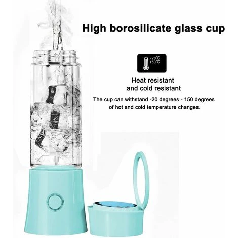 Portable Mixeur Juice Blender, Milk-Shake, Jus De Fruits Et Légumes,Mixer,480ml, Sans BPA,Mini USB Blender Des Smoothies,100W,pour Sport Et Voyage Maison,Noël Cadeaux Femme Homme 4 Portable Mixeur Juice Blender, Milk-Shake, Jus De Fruits Et Légumes,Mixer,480ml, Sans BPA,Mini USB Blender Des Smoothies,100W,pour Sport Et Voyage Maison,Noël Cadeaux Femme Homme – Image 2