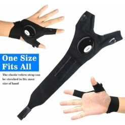 Gants De Lampe De Poche LED, Cadeaux Pour Homme, Lui, Papa, Petit Ami, Gadget Cool, Lumières Mains Libres Pour Camping, Pêche, Réparation, Fête Des Pères, Noël, Anniversaire, Noir, 1 Paire -Lemax Decor Magasin 95740660 5