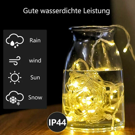 100m 500 LED Guirlande Lumineuse Étanche Éclairage Noël Lumières Rideau Lumières, Blanc Chaud 7 100m 500 LED Guirlande Lumineuse Étanche Éclairage Noël Lumières Rideau Lumières, Blanc Chaud – Image 5