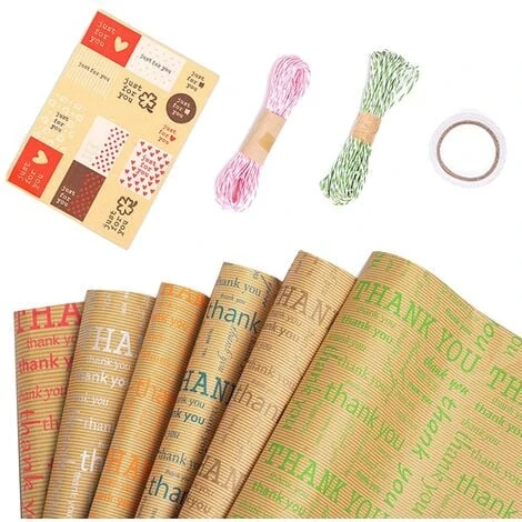 6 Feuilles De Papier D'Emballage, Pour Le Jour De Thanksgiving, FêTe D'Anniversaire De NoëL, Ensemble De Papier D'Emballage, Papiers D'Emballage 3 6 Feuilles De Papier D'Emballage, Pour Le Jour De Thanksgiving, FêTe D'Anniversaire De NoëL, Ensemble De Papier D'Emballage, Papiers D'Emballage