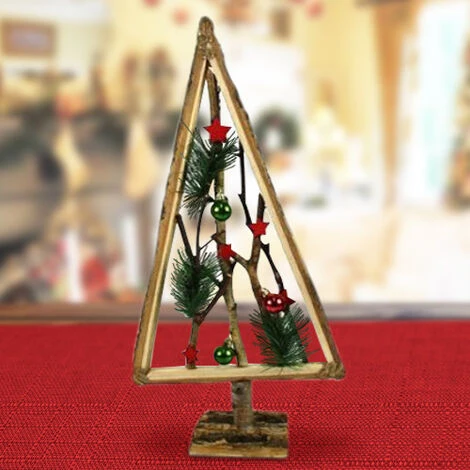 ARBRE DE NOËL EN BOIS AVEC BRINDILLES ET BOULES ROUGE 58CM DÉCORATIONS DE NOËL 3 ARBRE DE NOËL EN BOIS AVEC BRINDILLES ET BOULES ROUGE 58CM DÉCORATIONS DE NOËL