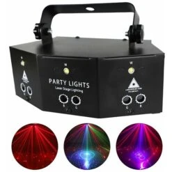 Télécommande 9-EYE RGB DMX Scan Projecteur Laser Lampe LED Strobe Stage DJ Party Lights Light-Wireless Party Lights Mariage Noël -Lemax Decor Magasin 96931693 4